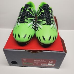 Umbro Arturo 3.0 Youth Soccer Cleats Lime Green Size 1.5 Boys Girls Unisex NEW